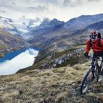 Mountain biker, Valais, Switzerland